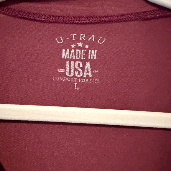 J. America Women's Burgundy Harvard Long Sleeve Tee - Picture 3 of 3